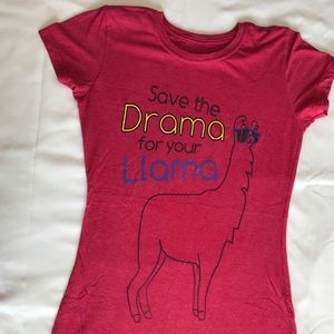 Red lama graphic tee